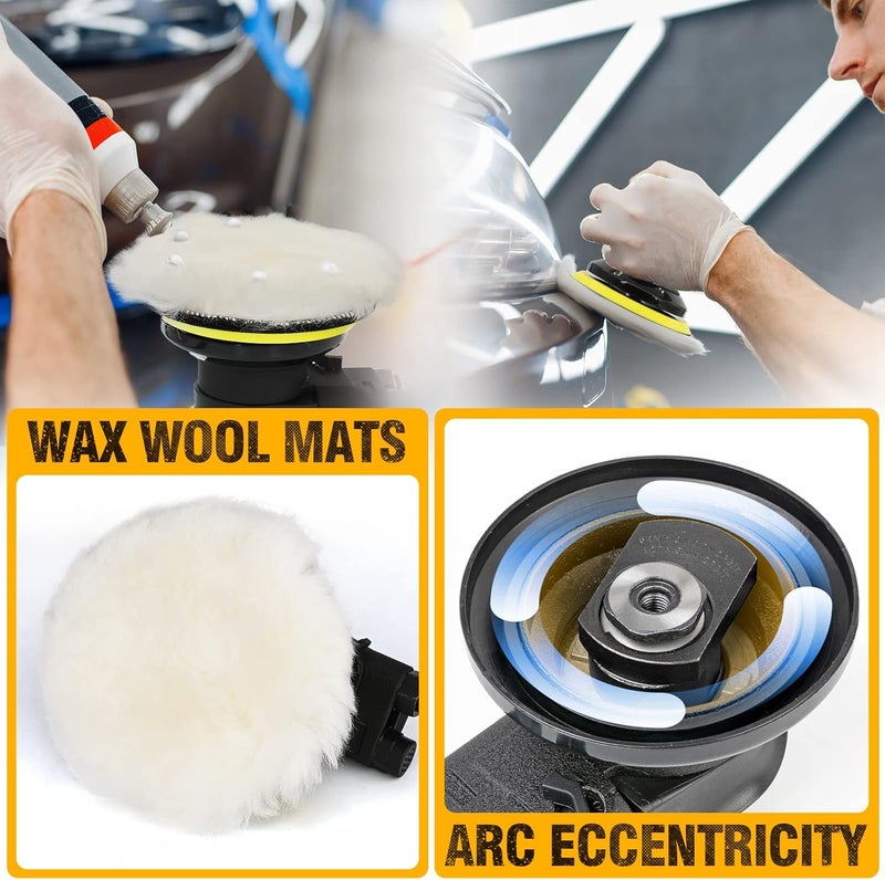 Autolock 5 Inche Air Random Orbital Sander, Pneumatic Palm Car Sander For Wood Polisher Metal, Auto Body Work, Da Sanders, Dual-action Sander - Image 4